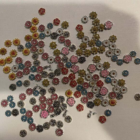 Memory locket floating charms Flowers - Picture 1 of 1